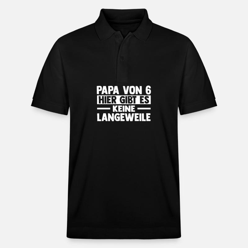 Papa Von 6 Kindern - Stanley/Stella Unisex Bio-Poloshirt PREPSTER - Schwarz