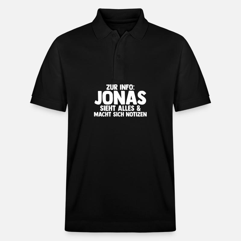 Jonas - Polo PREPSTER bio Stanley/Stella Unisexe - noir