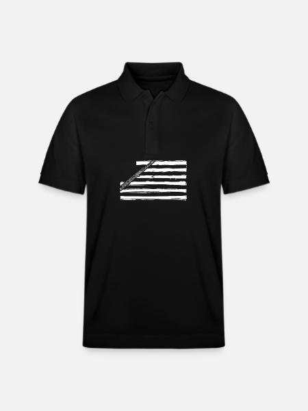 Flute player - Stanley/Stella Unisex Organic Polo Shirt PREPSTER - black