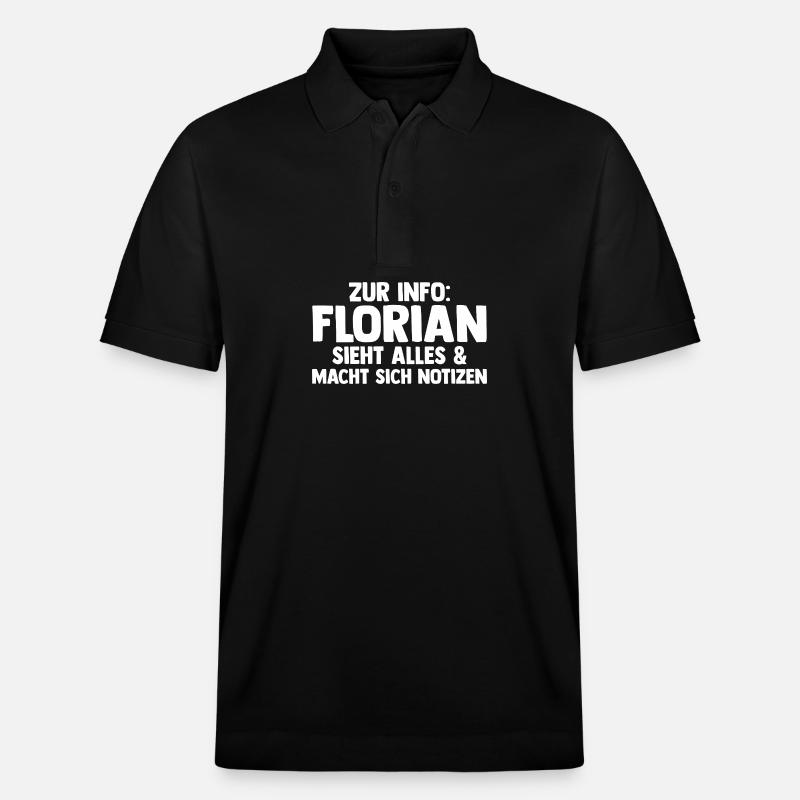 Florian - Polo PREPSTER bio Stanley/Stella Unisexe - noir