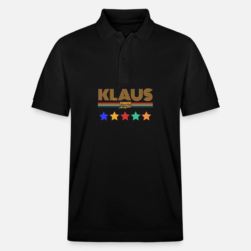 Klaus - Polo PREPSTER bio Stanley/Stella Unisexe - noir