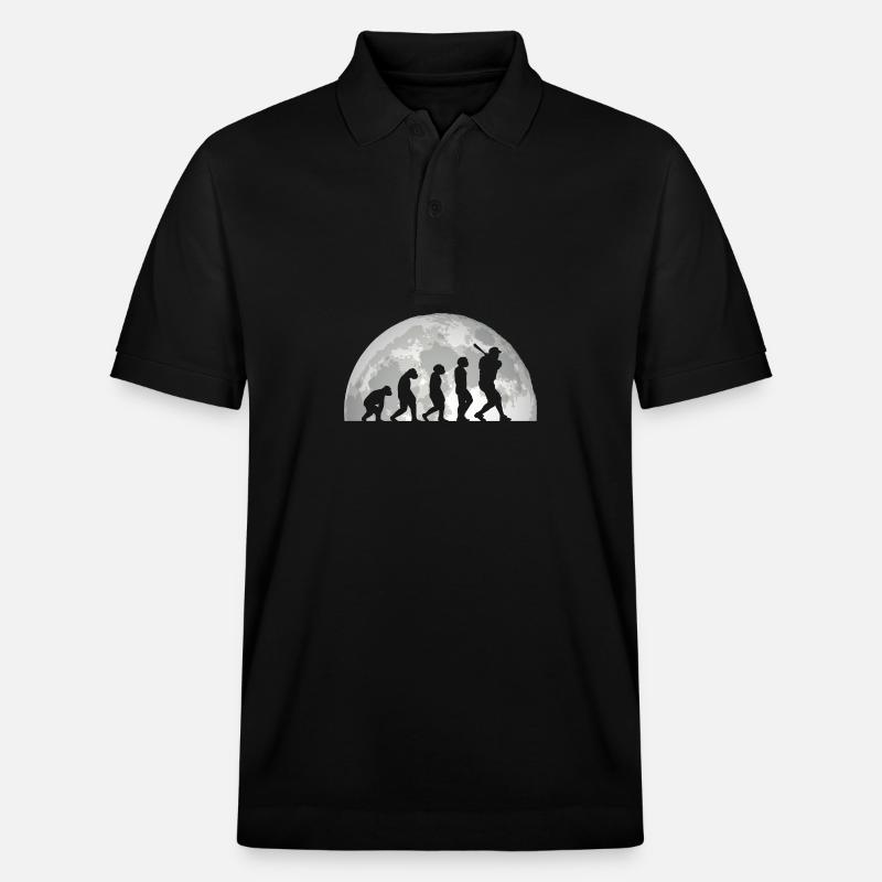 Baseballspieler Evolution Baseball - Stanley/Stella Unisex Bio-Poloshirt PREPSTER - Schwarz