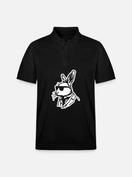 Rabbit Rabbit - Stanley/Stella Unisex Organic Polo Shirt PREPSTER - black