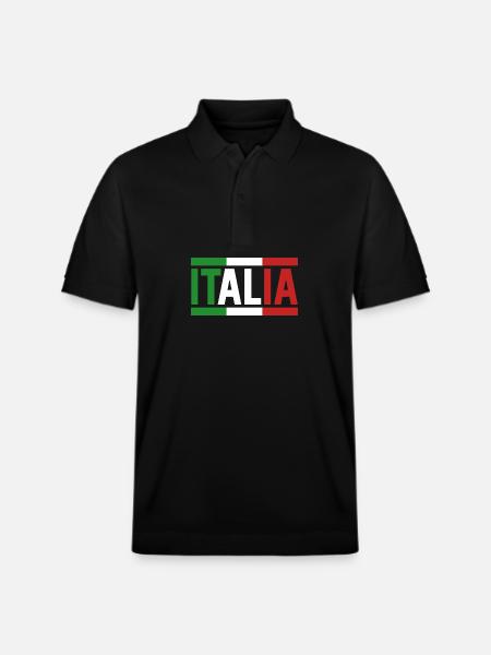 Italia Italian Italian Italy - Stanley/Stella Unisex Organic Polo Shirt PREPSTER - black