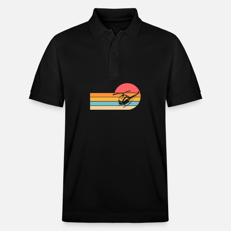 Pilot Hubschrauber Helikopter - Stanley/Stella Unisex Bio-Poloshirt PREPSTER - Schwarz