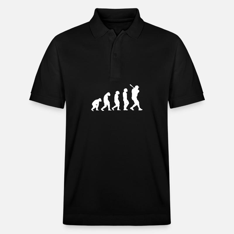 Baseballspieler Evolution Baseball - Stanley/Stella Unisex Bio-Poloshirt PREPSTER - Schwarz