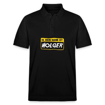 Holger - Polo PREPSTER bio Stanley/Stella Unisexe - noir - Devant - Roxy (174cm) & Andy (188cm)