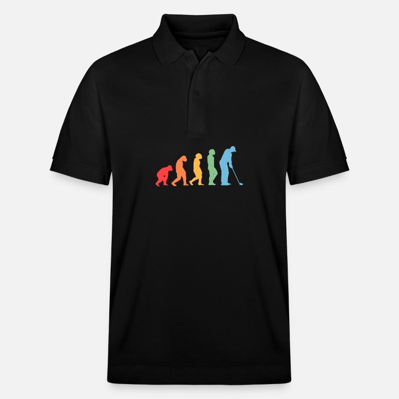 Golfspieler Evolution Golf - Stanley/Stella Unisex Bio-Poloshirt PREPSTER - Schwarz