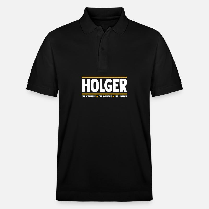 Holger - Stanley/Stella Unisex Bio-Poloshirt PREPSTER - Schwarz