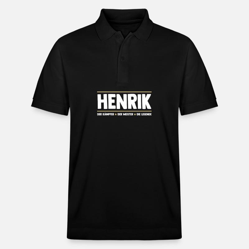 Henrik - Stanley/Stella Unisex Bio-Poloshirt PREPSTER - Schwarz