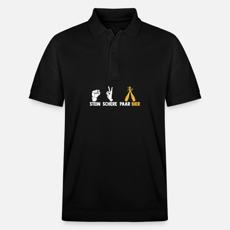 Pierre Ciseaux Couple Bière - Polo PREPSTER bio Stanley/Stella Unisexe - noir