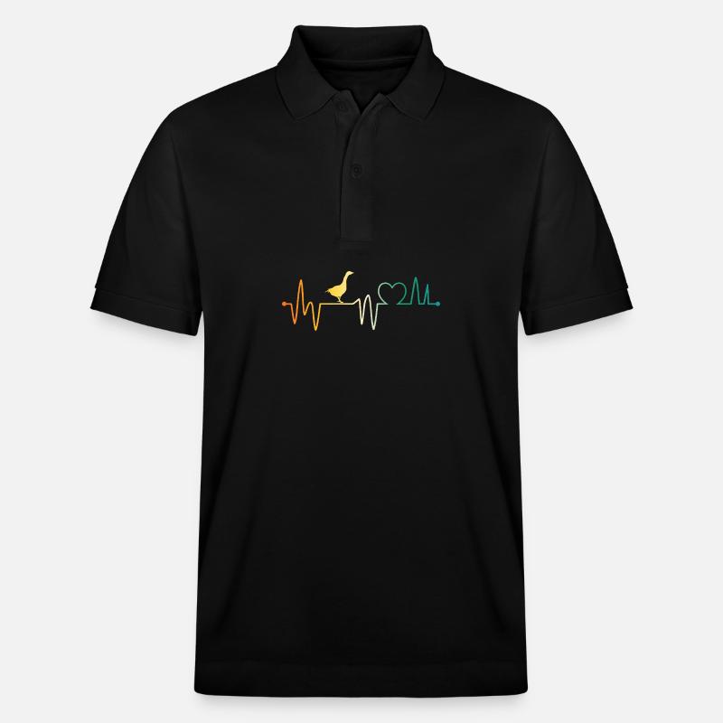 Battement de cœur Oie - Polo PREPSTER bio Stanley/Stella Unisexe - noir