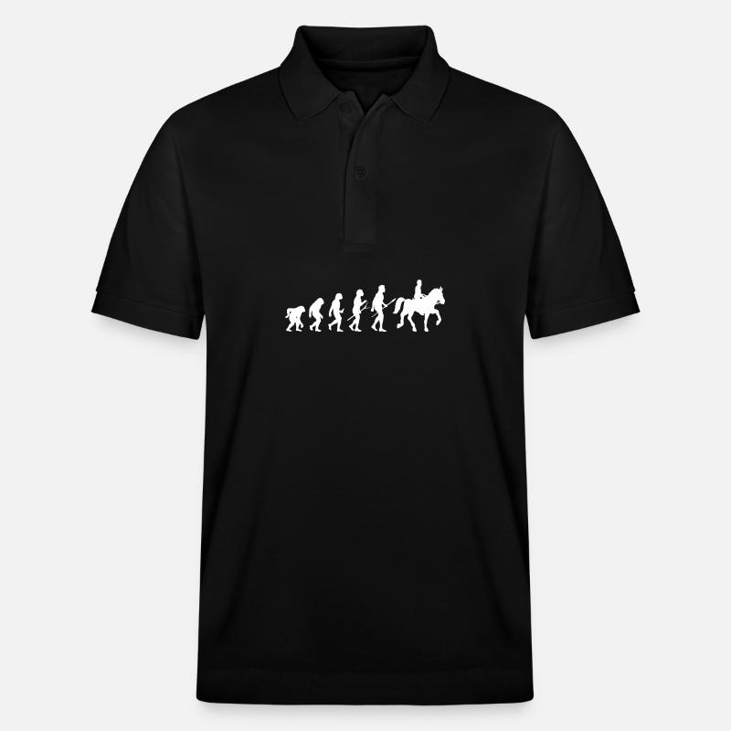 Reiten Evolution Pferde - Stanley/Stella Unisex Bio-Poloshirt PREPSTER - Schwarz