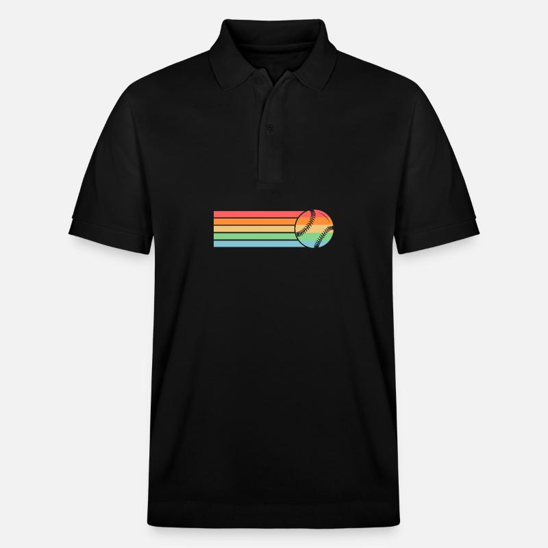 Baseballspieler Baseball - Stanley/Stella Unisex Bio-Poloshirt PREPSTER - Schwarz