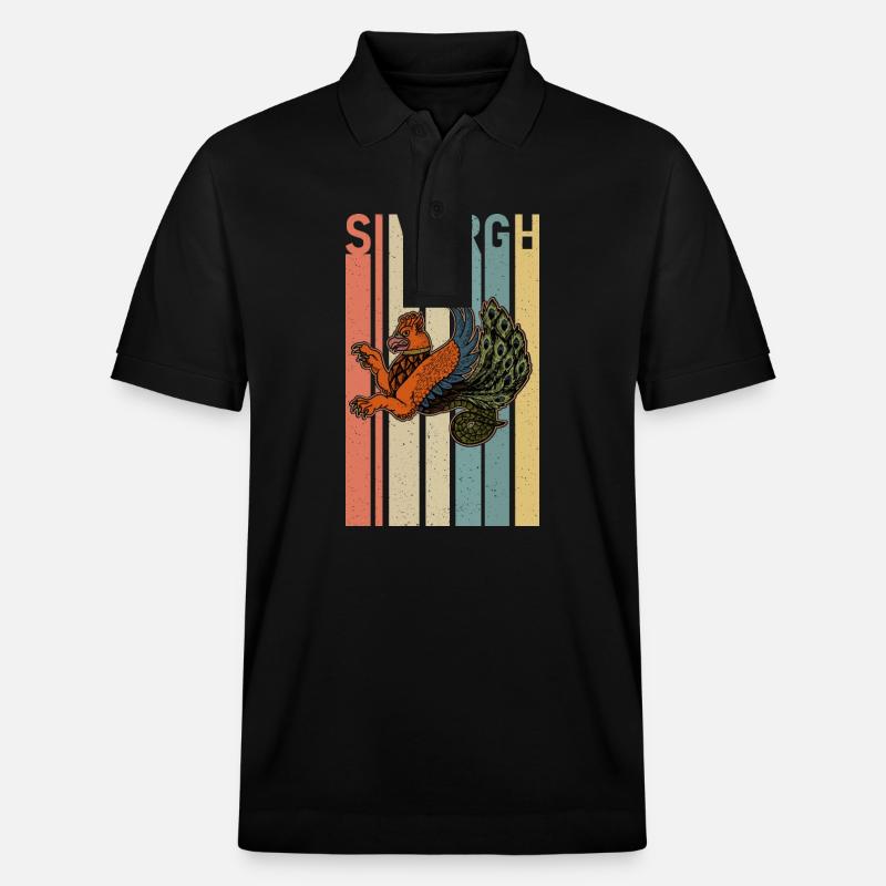 Faravahar Zoroastrisme Simurgh Perse - Polo PREPSTER bio Stanley/Stella Unisexe - noir