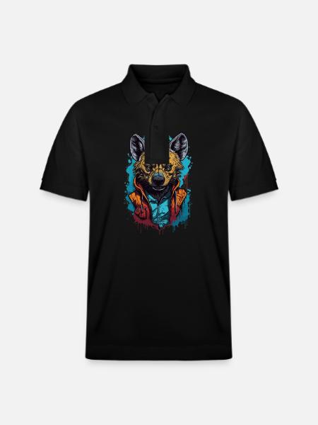 Hyäne - Stanley/Stella Unisex Bio-Poloshirt PREPSTER - Schwarz