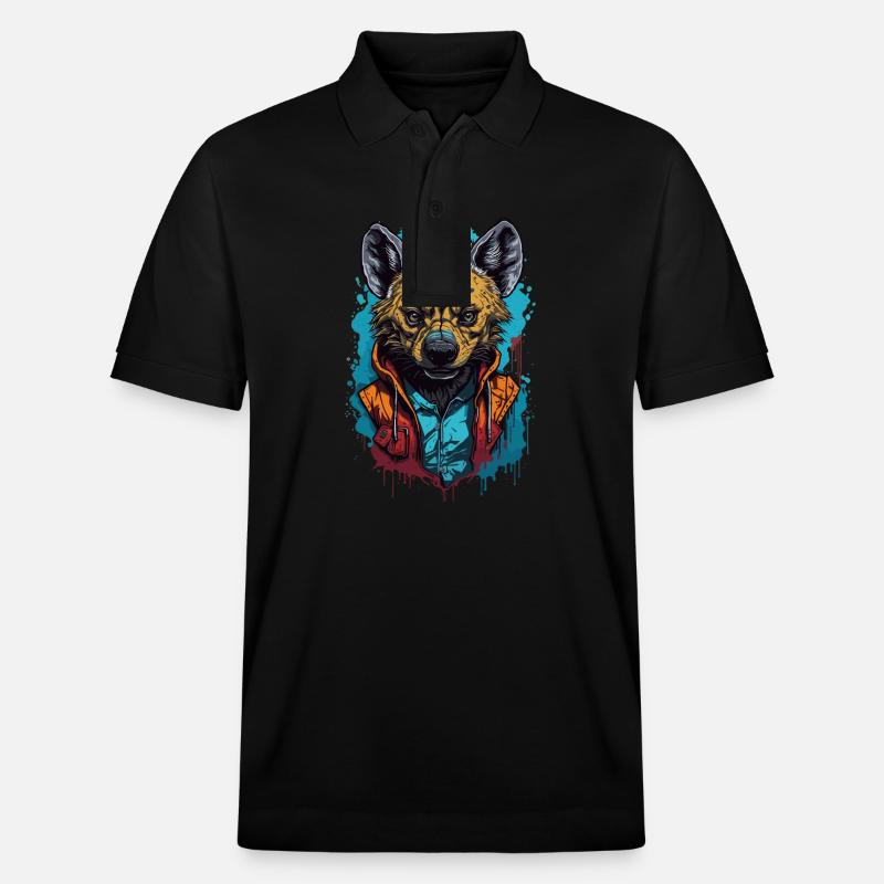 Hyäne - Stanley/Stella Unisex Bio-Poloshirt PREPSTER - Schwarz