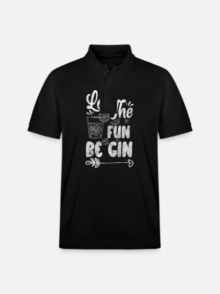 Gin Bar Party Long Drink - Stanley/Stella Unisex Organic Polo Shirt PREPSTER - black