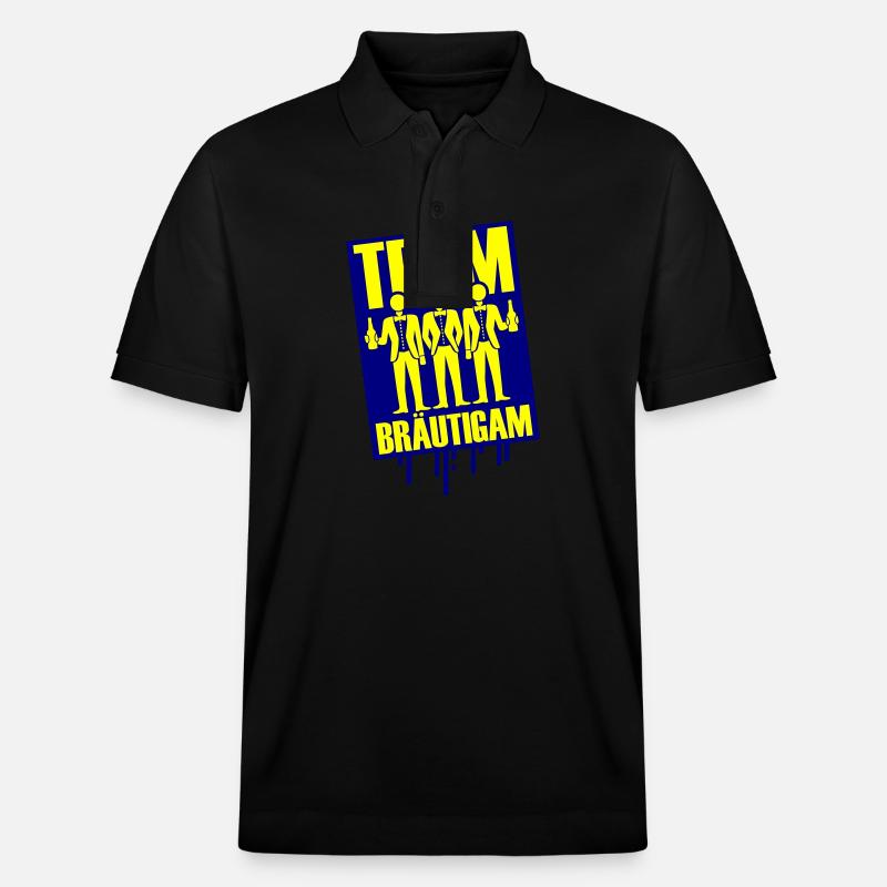 Team Bräutigam Polterhochzeit - Stanley/Stella Unisex Bio-Poloshirt PREPSTER - Schwarz