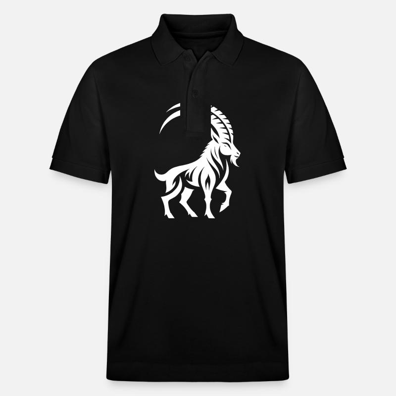 Sternzeichen Steinbock Tattoo - Stanley/Stella Unisex Bio-Poloshirt PREPSTER - Schwarz