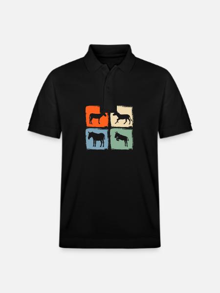 Donkey - Stanley/Stella Unisex Organic Polo Shirt PREPSTER - black