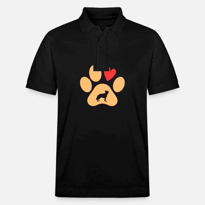 Hund Deutscher Schäferhund - Stanley/Stella Unisex Bio-Poloshirt PREPSTER - Schwarz