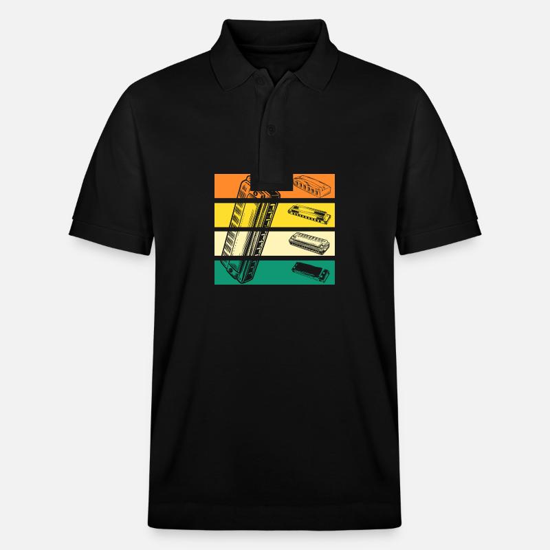 Harmonica Harmonica - Stanley/Stella Unisex Organic Polo Shirt PREPSTER - black