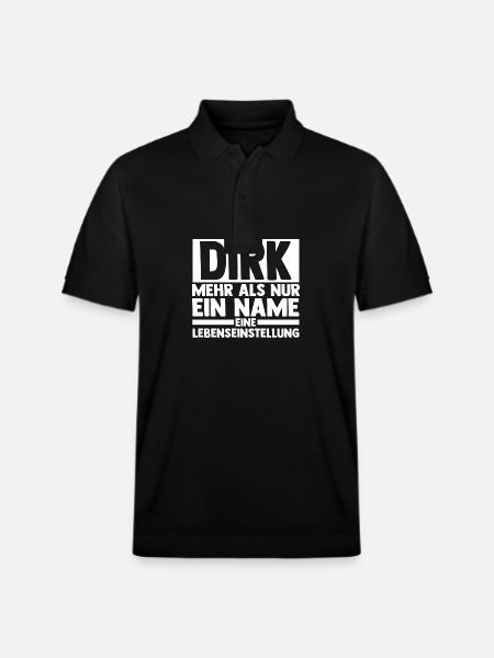 First name Dirk - Stanley/Stella Unisex Organic Polo Shirt PREPSTER - black