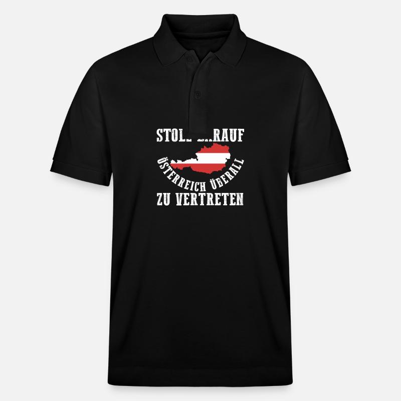 Autrichiens Autriche - Polo PREPSTER bio Stanley/Stella Unisexe - noir