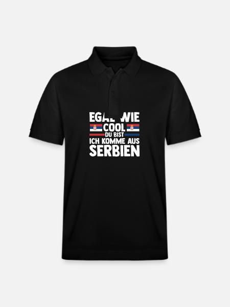 Serbe Serbe Serbie - Polo PREPSTER bio Stanley/Stella Unisexe - noir