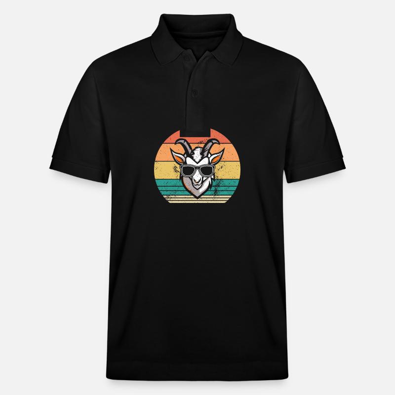 Ziegen - Stanley/Stella Unisex Bio-Poloshirt PREPSTER - Schwarz