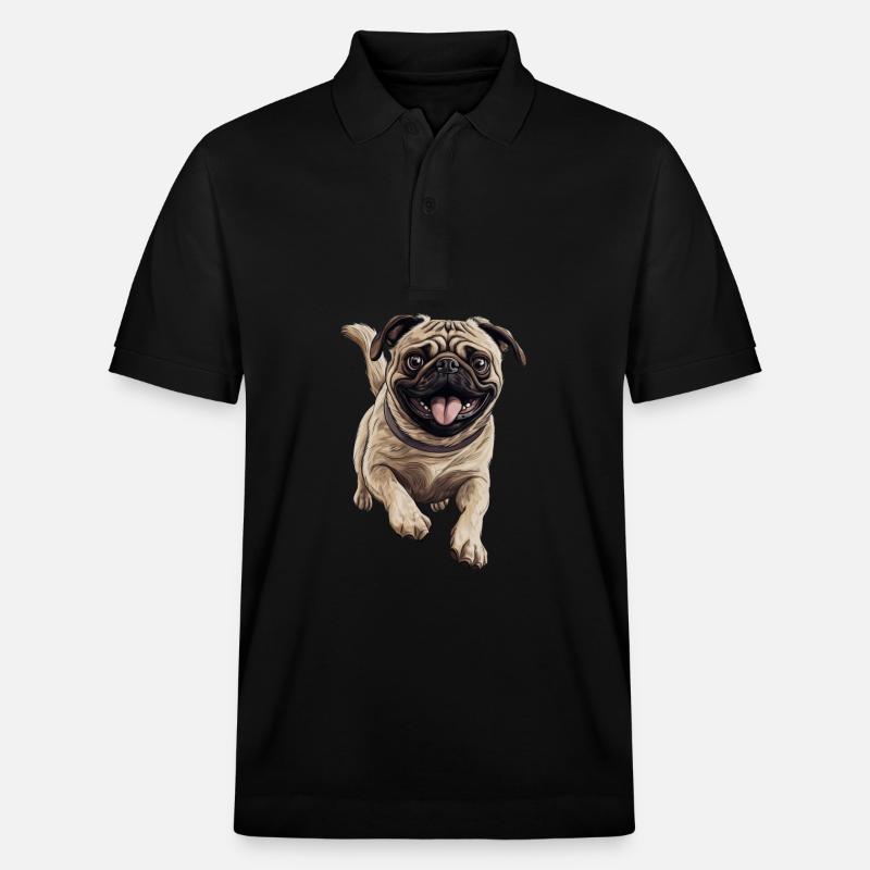 Mops sprintet - Stanley/Stella Unisex Bio-Poloshirt PREPSTER - Schwarz