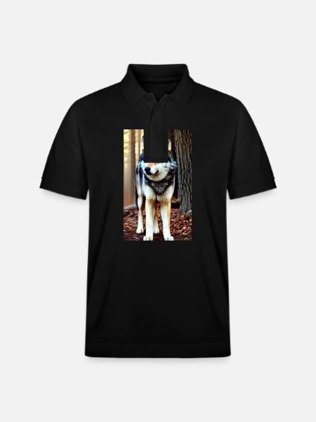Wolf | Predator | Dog | Mystical - Stanley/Stella Unisex Organic Polo Shirt PREPSTER - black