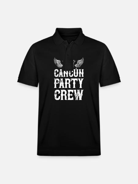 Cancun Party Vacation Crew - Stanley/Stella Unisex Organic Polo Shirt PREPSTER - black
