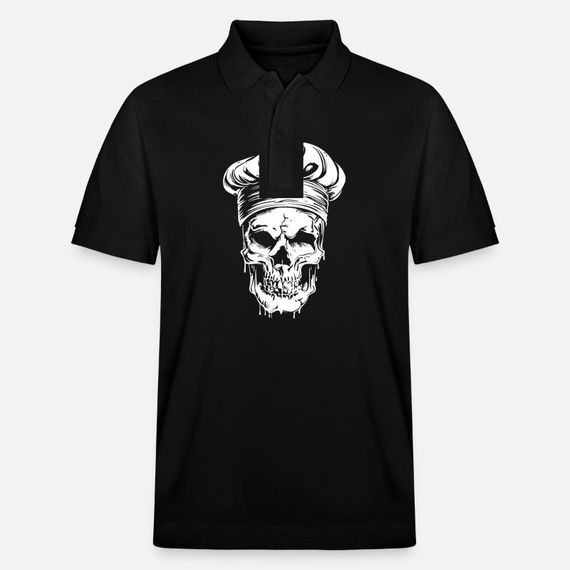 Koch Totenkopf Chef - Stanley/Stella Unisex Bio-Poloshirt PREPSTER - Schwarz