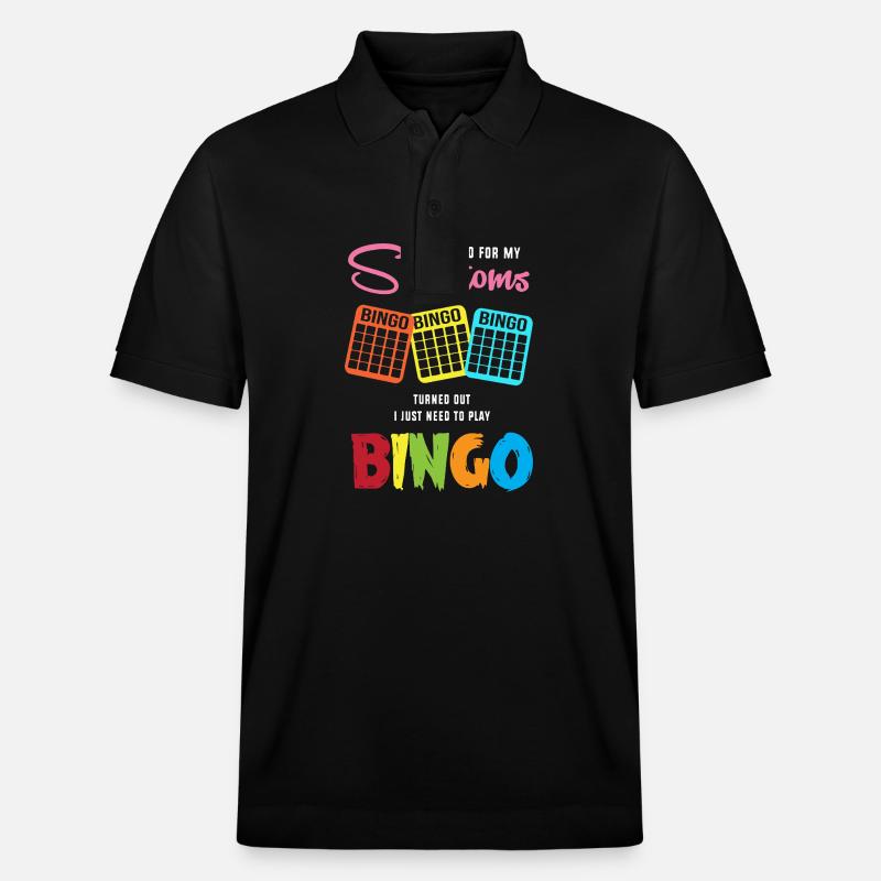 Bingo - Stanley/Stella Unisex Bio-Poloshirt PREPSTER - Schwarz