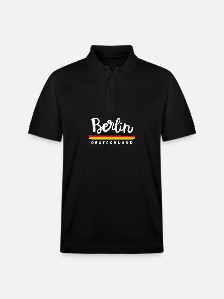 Berlin Deutschland - Stanley/Stella Unisex Bio-Poloshirt PREPSTER - Schwarz