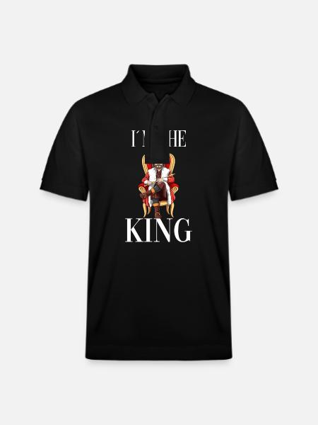 I am the king - Stanley/Stella Unisex Organic Polo Shirt PREPSTER - black
