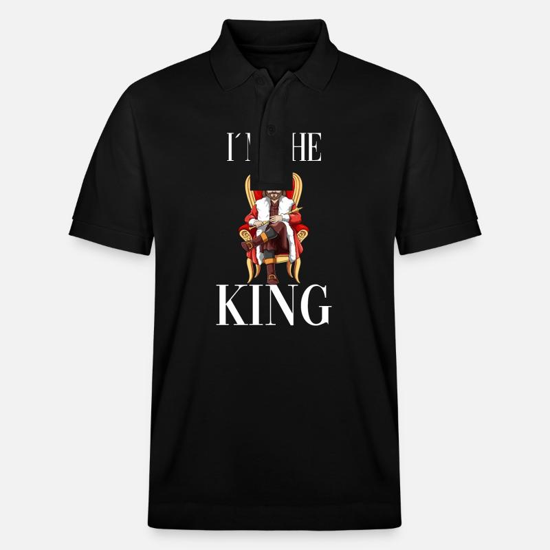 Ich bin der König - Stanley/Stella Unisex Bio-Poloshirt PREPSTER - Schwarz