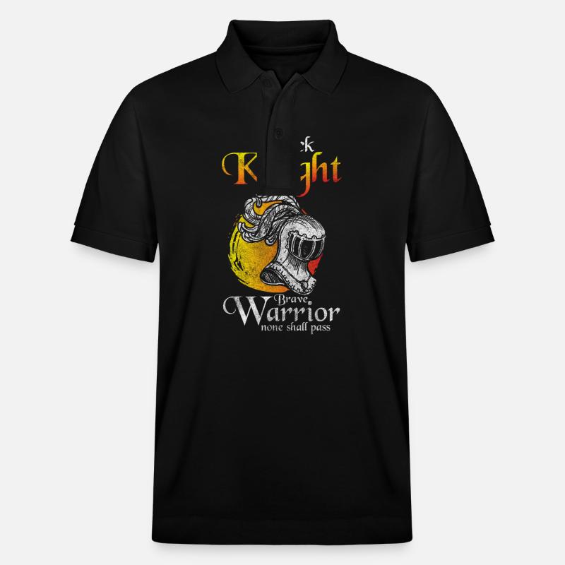 Schwert Drache Templer Adel - Stanley/Stella Unisex Bio-Poloshirt PREPSTER - Schwarz
