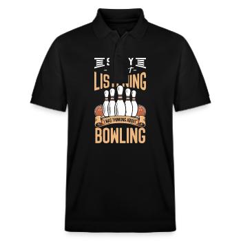 Bowlingkugel Hobby Wurf Verein - Stanley/Stella Unisex Bio-Poloshirt PREPSTER - Schwarz - Vorne - Roxy (174cm) & Andy (188cm)