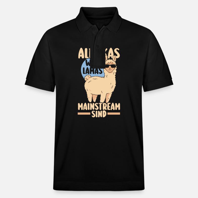 Alpaka - Stanley/Stella Unisex Bio-Poloshirt PREPSTER - Schwarz