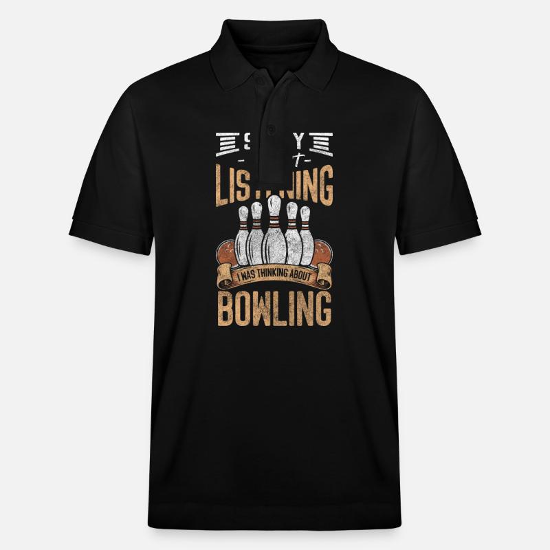 Bowler Bahn Freizeit - Stanley/Stella Unisex Bio-Poloshirt PREPSTER - Schwarz