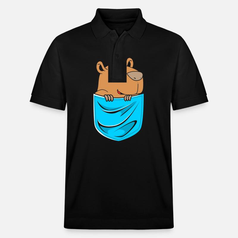 Capybara - Stanley/Stella Unisex Bio-Poloshirt PREPSTER - Schwarz