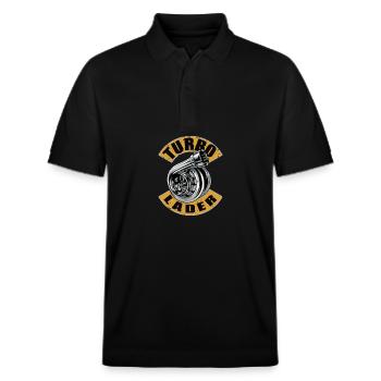Turbo Lader - Stanley/Stella Unisex Bio-Poloshirt PREPSTER - Schwarz - Vorne - Roxy (174cm) & Andy (188cm)