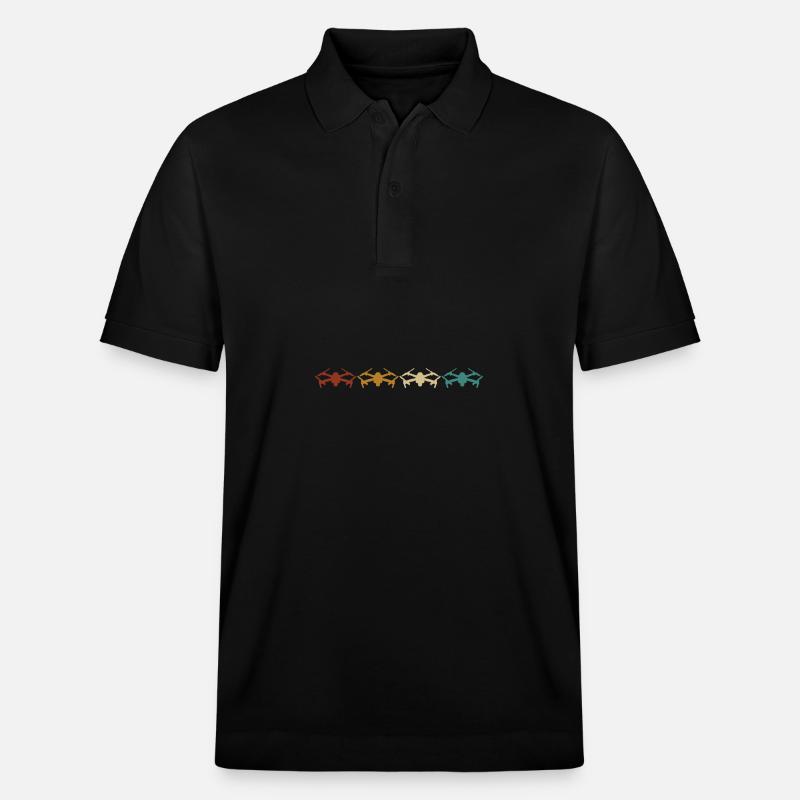 Rétro Drones Drone Drones Quadcopter - Polo PREPSTER bio Stanley/Stella Unisexe - noir