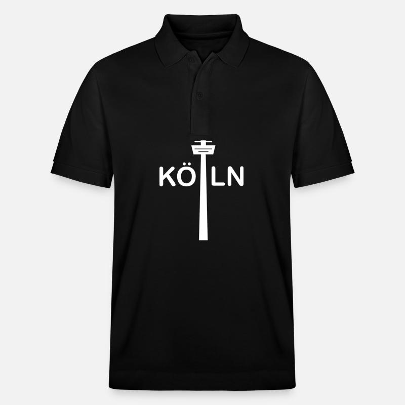 Fernsehturm das Wahrzeichen von Köln - Stanley/Stella Unisex Bio-Poloshirt PREPSTER - Schwarz