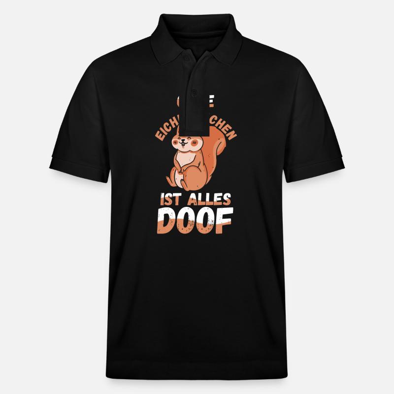 Eichhörnchen - Stanley/Stella Unisex Bio-Poloshirt PREPSTER - Schwarz