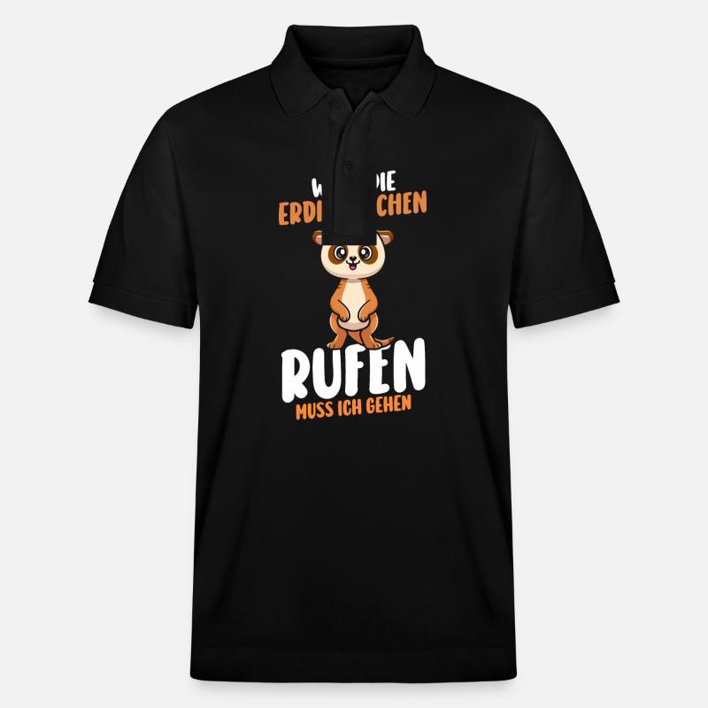 Erdmännchen - Stanley/Stella Unisex Bio-Poloshirt PREPSTER - Schwarz