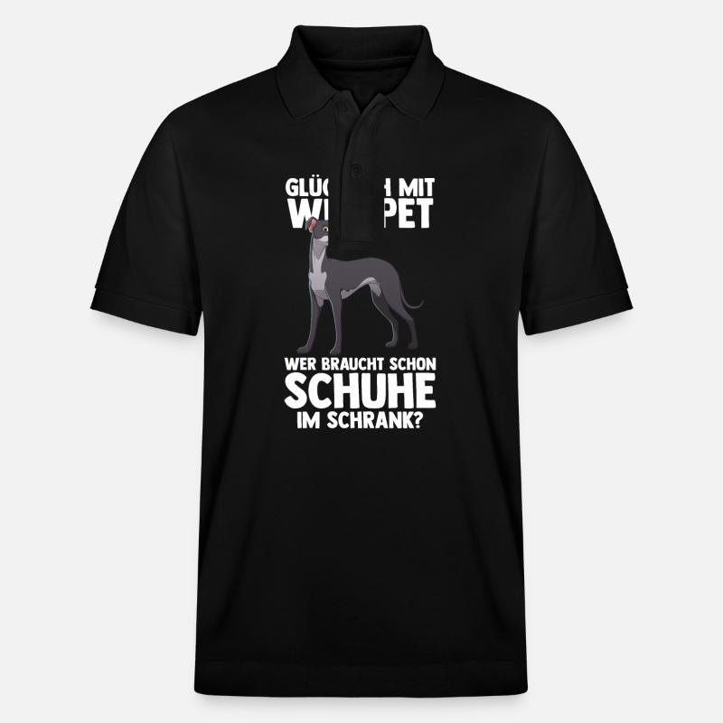 Hund Whippet - Stanley/Stella Unisex Bio-Poloshirt PREPSTER - Schwarz